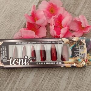 Bloody Burgandy Salon Nail Art Tips - Almond Long 😍🔥